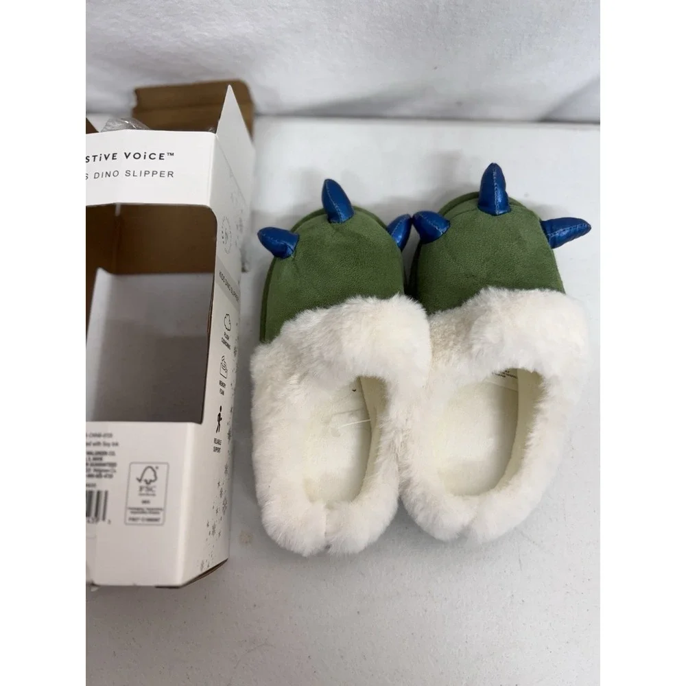 Adorable Festive Voice Collection kids Dino Slippers Size 13/1